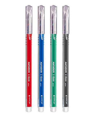 Matador I-teen Gel Pen, Black (Pack of 06)