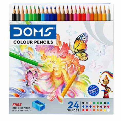 DOMS Color Pencil Full Size, Pack of 24 Pcs