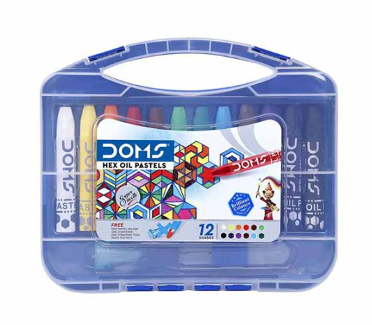 DOMS Hex Oil Pastels, 12 Shades