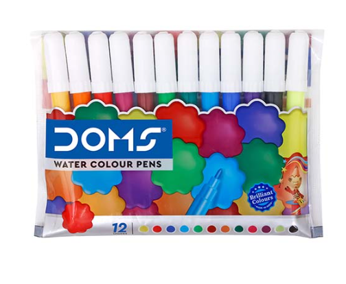 DOMS Water Color Pen Mini, 12 Shades