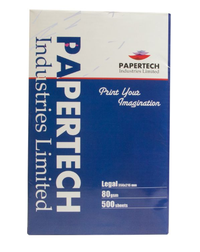 Papertech Offset Paper, Legal, 80 GSM (Pack of 500 Sheets)