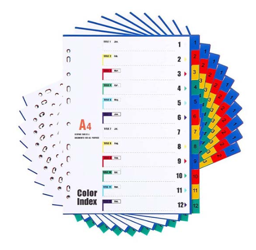 File Divider, 1-12 Set