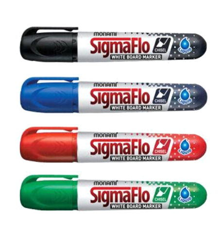 Monami Sigmaflo White Board Marker, Blue (Pack of 12)