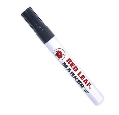 Red Leaf 707 Permanent Marker, Black (Pack of 12)