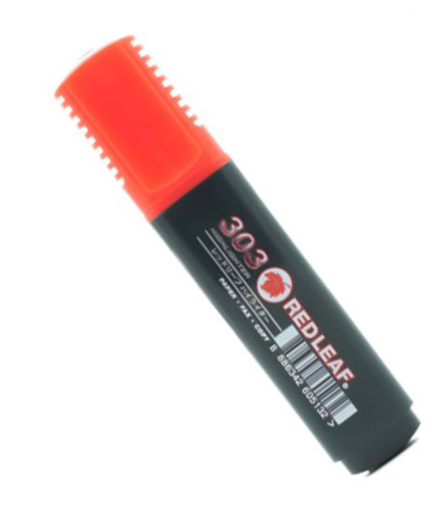 Red Leaf 303 Highlighter Pen, Red (Pack of 12)