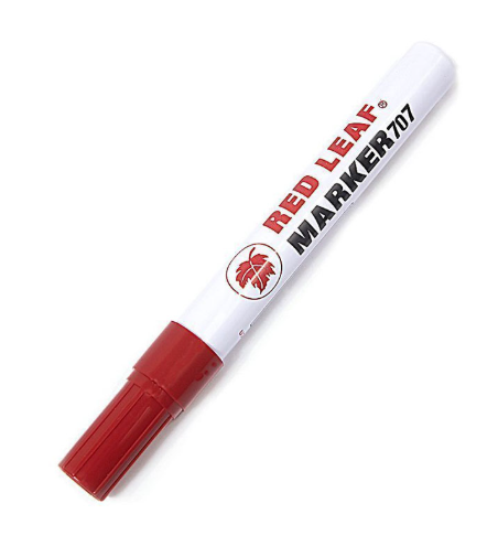 Red Leaf 707 Permanent Marker, Red