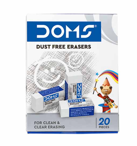 DOMS Dust Free Eraser, Pack of 20 Pcs