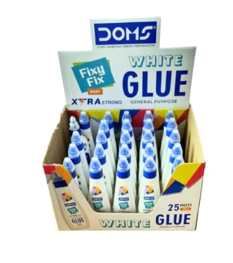 DOMS Fixy Fix White Glue, 20gm, Pack of 25 Pcs