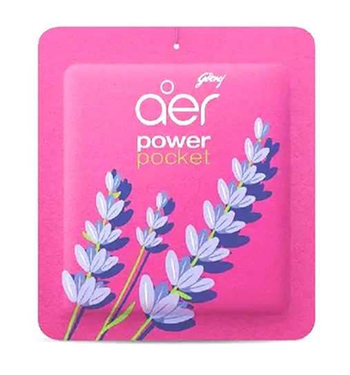 Godrej Aer Power Pocket Bathroom Freshener Levender, 10gm