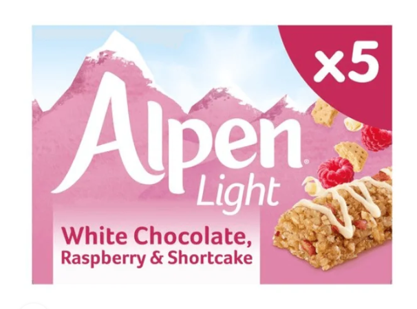 Alpen Light Cereal Bar Chocolate Raspberry Shortcakes