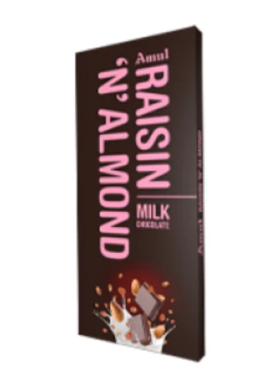 Amul Raisin and Almond Milk Chocolate