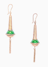 Mina Detailed Brass Earrings