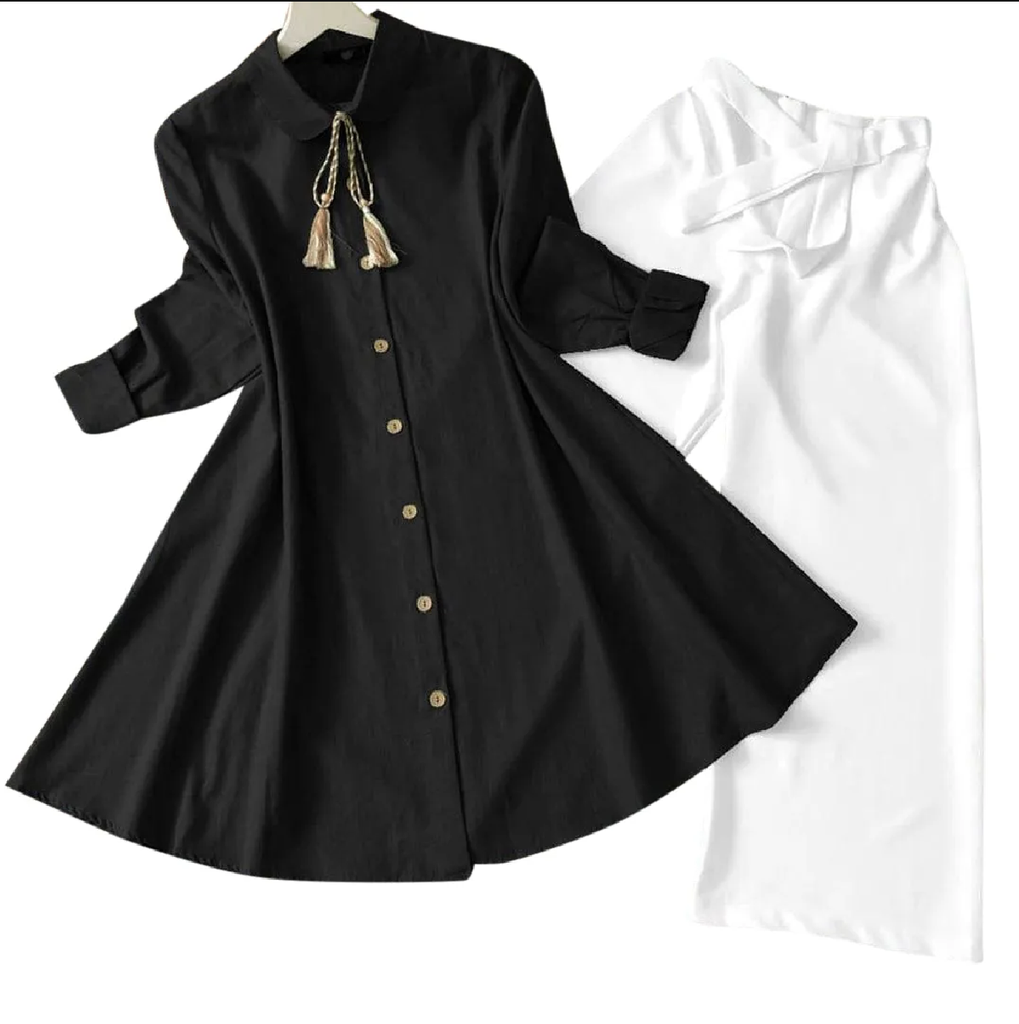 Western Fashion Stylis Pant Tops Co-ord set White color Alex Georgette Ladies Dress for Girls