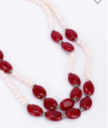 Pearl and Stone Studded Necklace