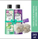 LUX Body Wash Fresh Aloe & Magical Orchid 245ml Combo Pack (Free Loofah)