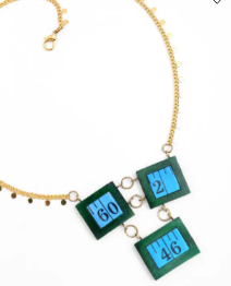 Green Wooden Chain Necklace