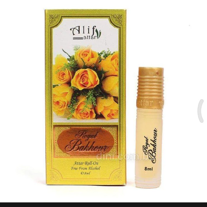 Royal Bakhoor by Alif Attar for Men & Women Non-Alcoholic Long Lasting Perfume - 8 ML
