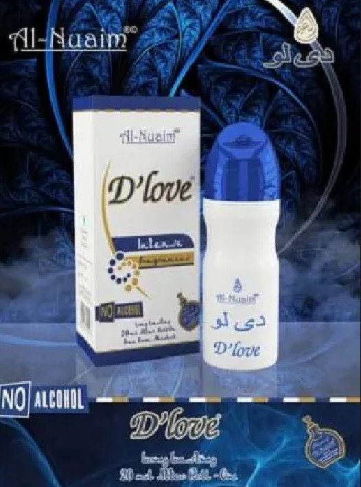 D'Love By Al-Nuaim Attar Roll On Fragrance Long Lasting D love Perfume Oil - 20ml