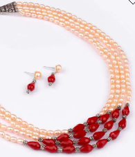 Pearl and Stone Necklace Set