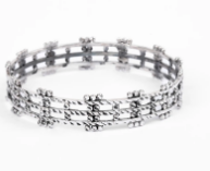 Oxidized Silver Bangle
