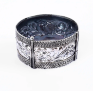 Oxidized Silver Bangle