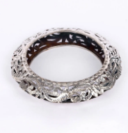 Oxidized Silver Bangle