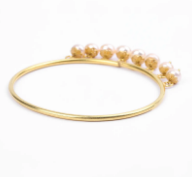 Pearl Brass Bangle