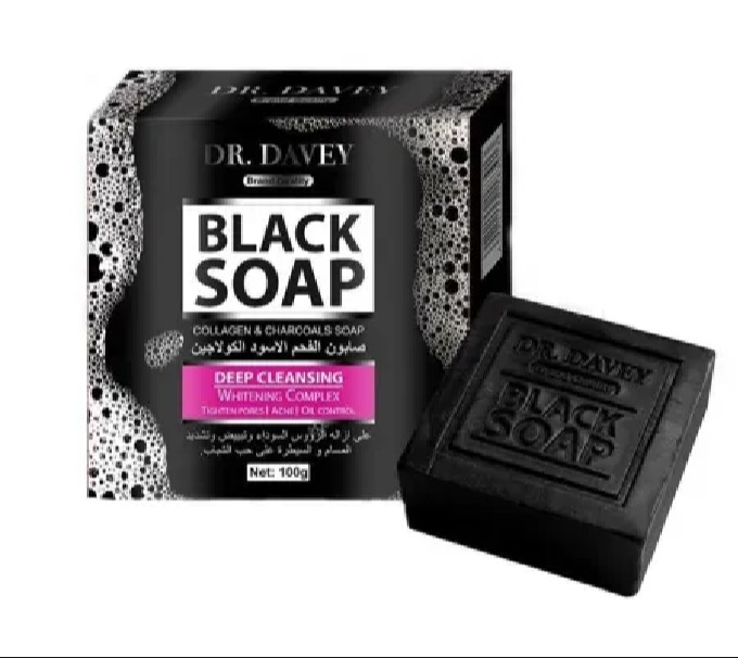 Dr. Davey Black Charcoal Soap - 100g | Deep Cleansing & Purifying for Clear, Fresh Skin