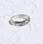 Stone Oxidized Silver Ring