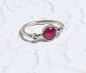 Stone Oxidized Silver Ring