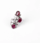 Simulated Stone Silver Ring