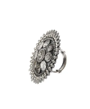 Oxidized Silver Finger Ring