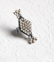 Pearl Oxidized Silver Ring