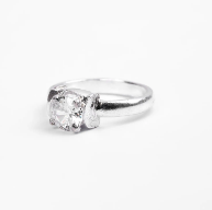 Stone Oxidized Silver Ring