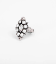 Pearl Oxidized Silver Ring