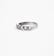 Simulated American Diamond Oxidized Silver Ring