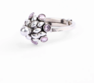 Simulated American Diamond Oxidized Silver Ring