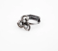Simulated American Diamond Oxidized Silver Ring