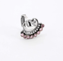 Stone Studded Oxidized Silver Ring