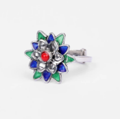 Simulated Coral and Mina Detailed Ring