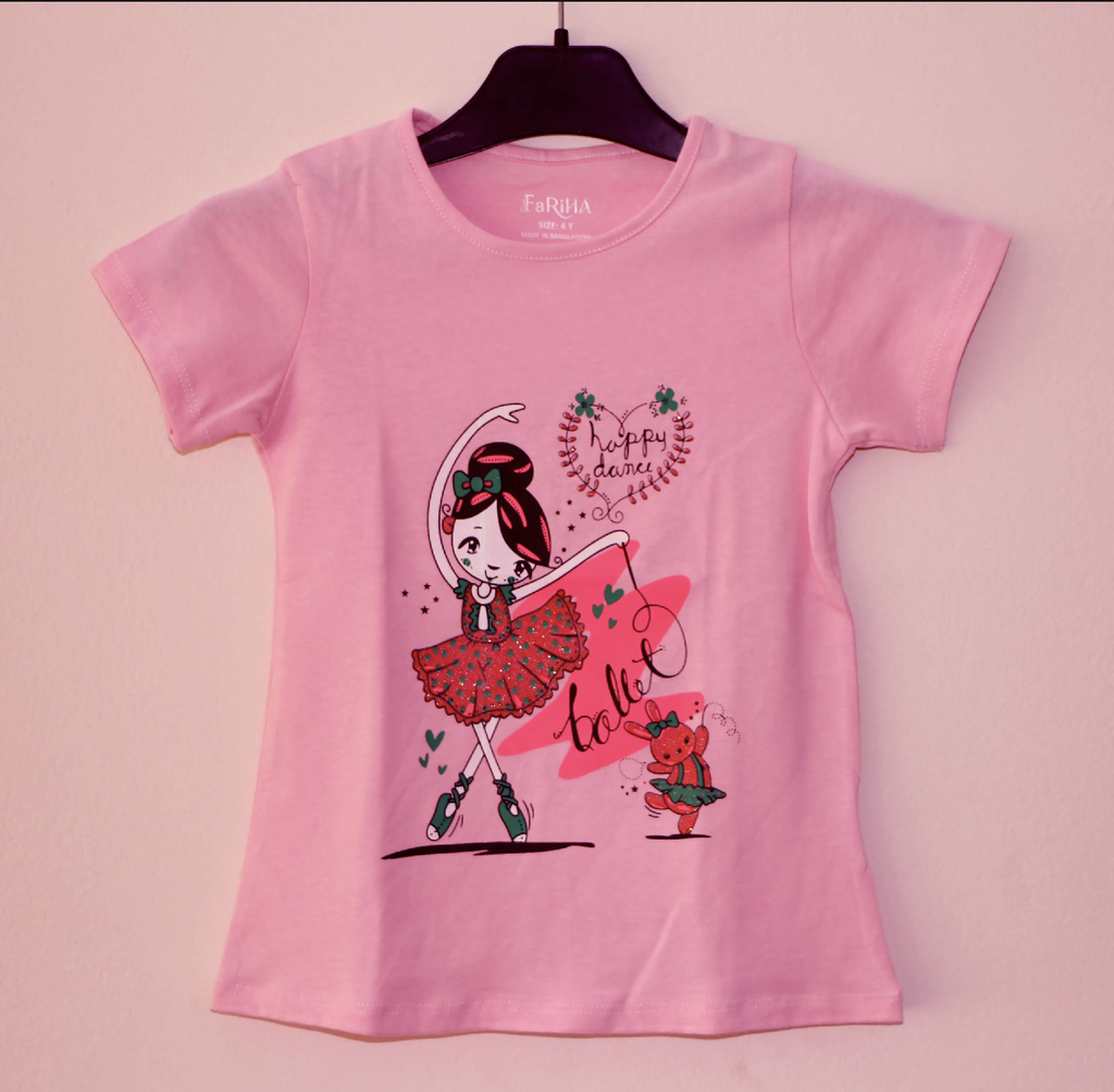 T-shirt Half Sleeve for Girls Baby Cotton T Shirt