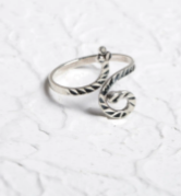 Pearl Studded Oxidized Silver Ring