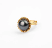 Pearl Brass Ring