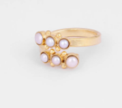Pearl Brass Ring