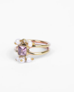 Pearl Brass Ring