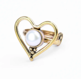 Pearl Brass Ring