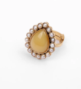 Pearl Brass Ring