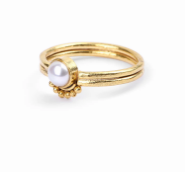 Pearl Brass Ring