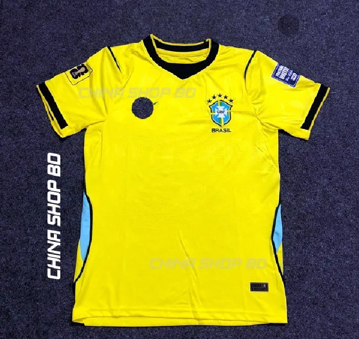 Brazil Home 2026 World cup Half Sleeve premium National Team Football Jersey (Logo)