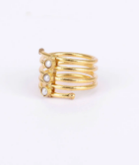Pearl Brass Ring